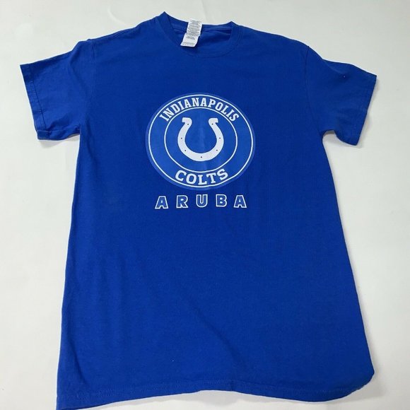 NFL Infianapolis Colts Mens T-shirt Aruba Graphic Tee Size Small Blue - Picture 2 of 6